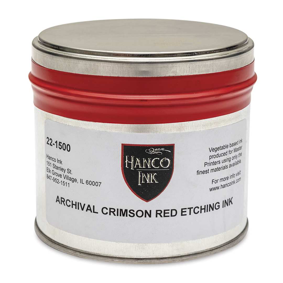 Open in modal - Hanco Oil Based Etching Ink - 1 lb, Crimson Red - front