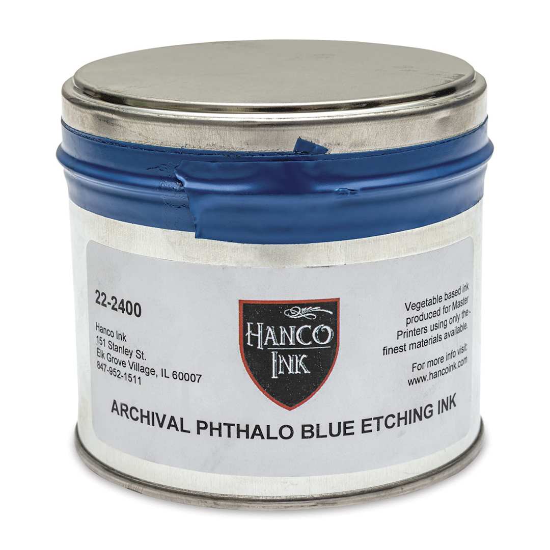 Open in modal - Hanco Oil Based Etching Ink - 1 lb, Phthalo Blue - front