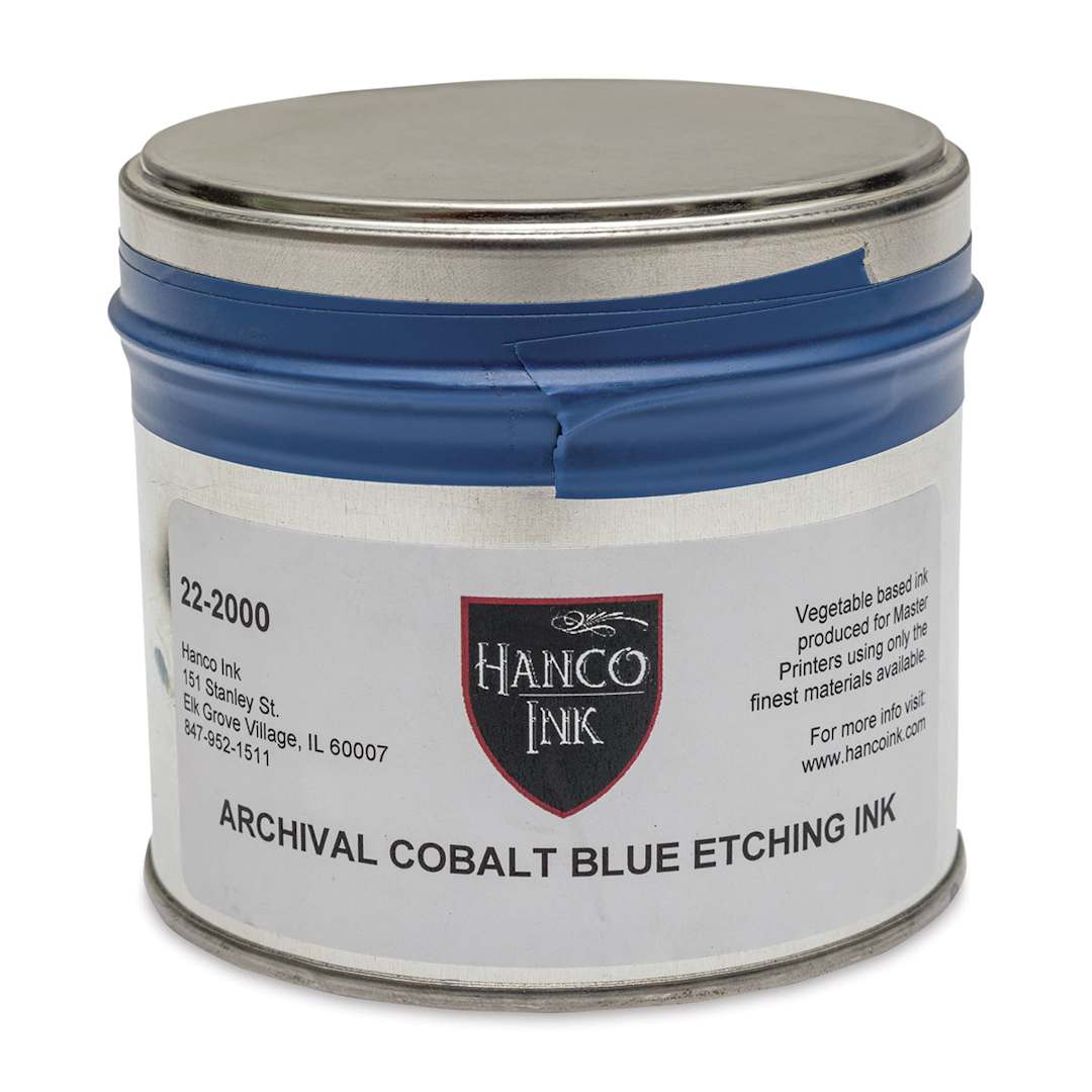 Open in modal - Hanco Oil Based Etching Ink - 1 lb, Cobalt Blue - front