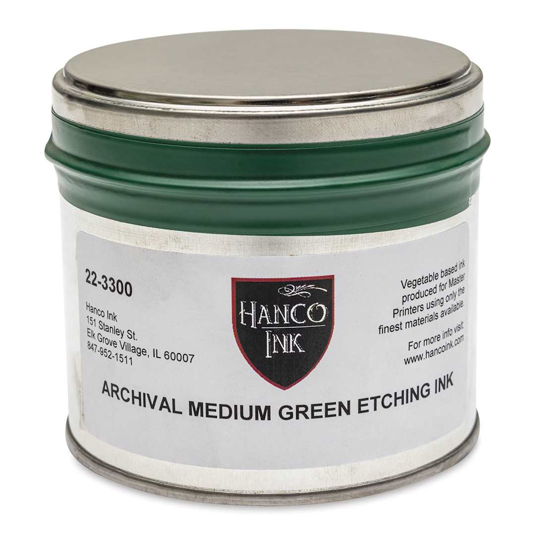 Open in modal - Hanco Oil Based Etching Ink - 1 lb, Medium Green - front