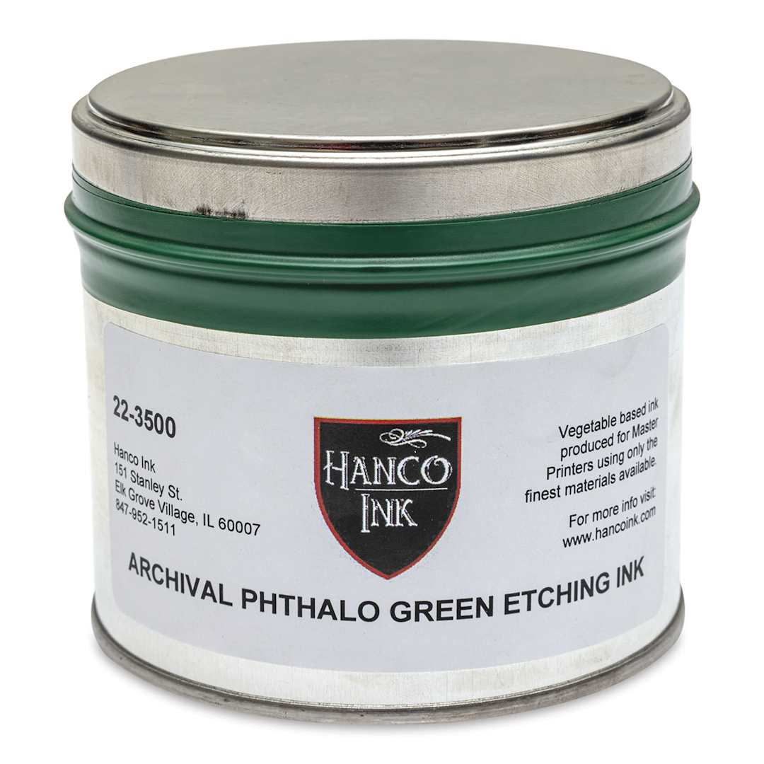 Open in modal - Hanco Oil Based Etching Ink - 1 lb, Phthalo Green - front