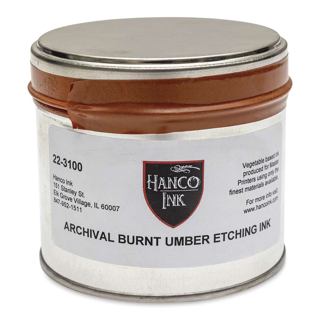 Open in modal - Hanco Oil Based Etching Ink - 1 lb, Burnt Umber - front
