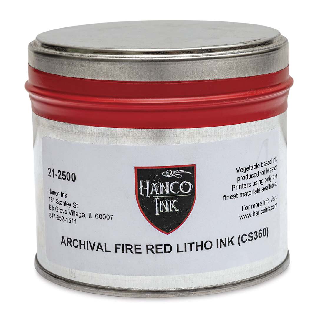 Open in modal - Hanco Litho Ink - 1 lb, Fire Red - front