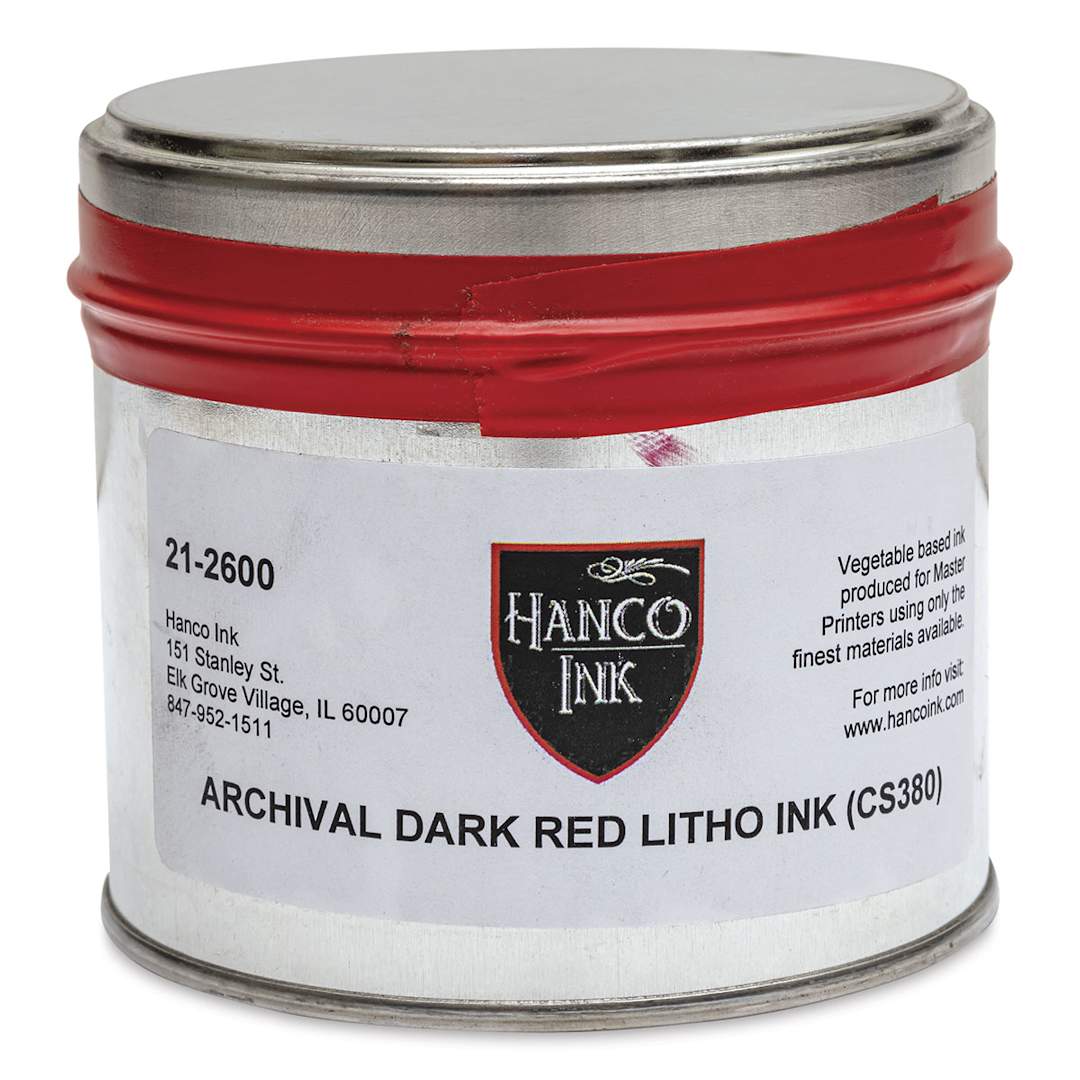 Open in modal - Hanco Litho Ink - 1 lb, Dark Red - front