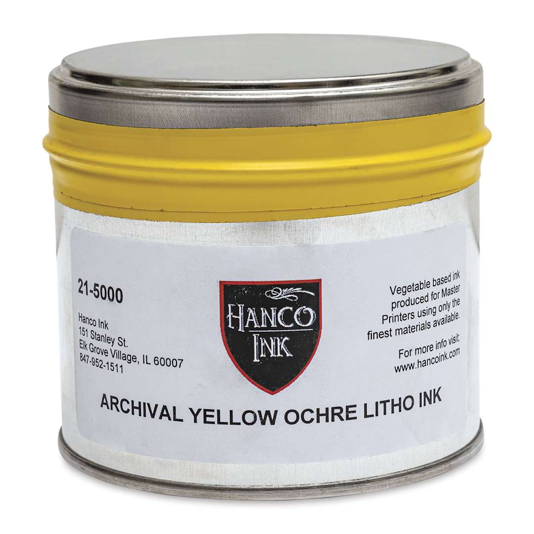 Open in modal - Hanco Litho Ink - 1 lb, Yellow Ochre - front