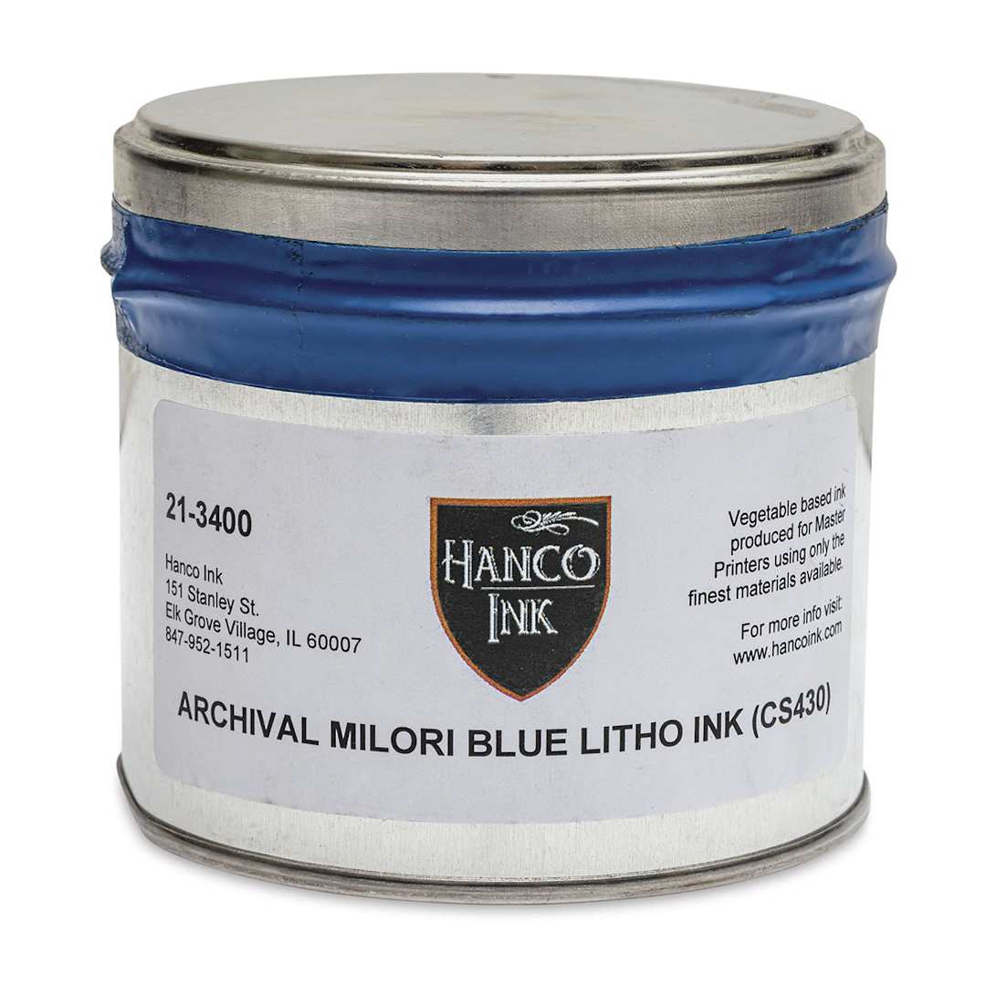 Open in modal - Hanco Litho Ink - 1 lb, Milori Blue - front