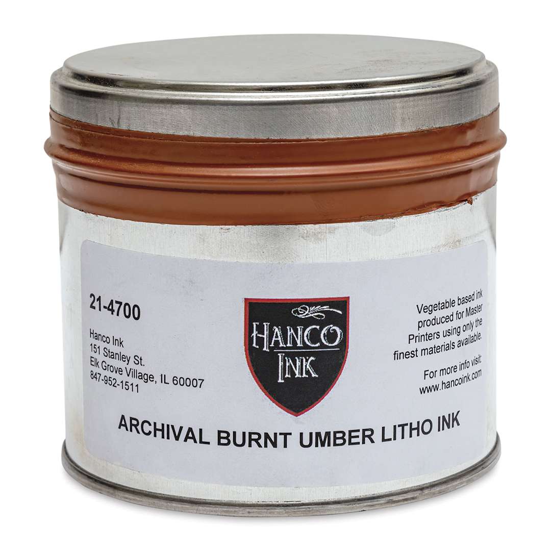 Open in modal - Hanco Litho Ink - 1 lb, Burnt Umber - front
