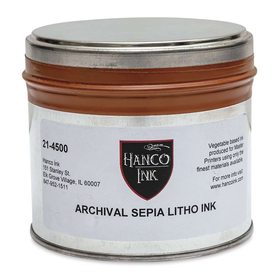 Open in modal - Hanco Litho Ink - 1 lb, Sepia - front