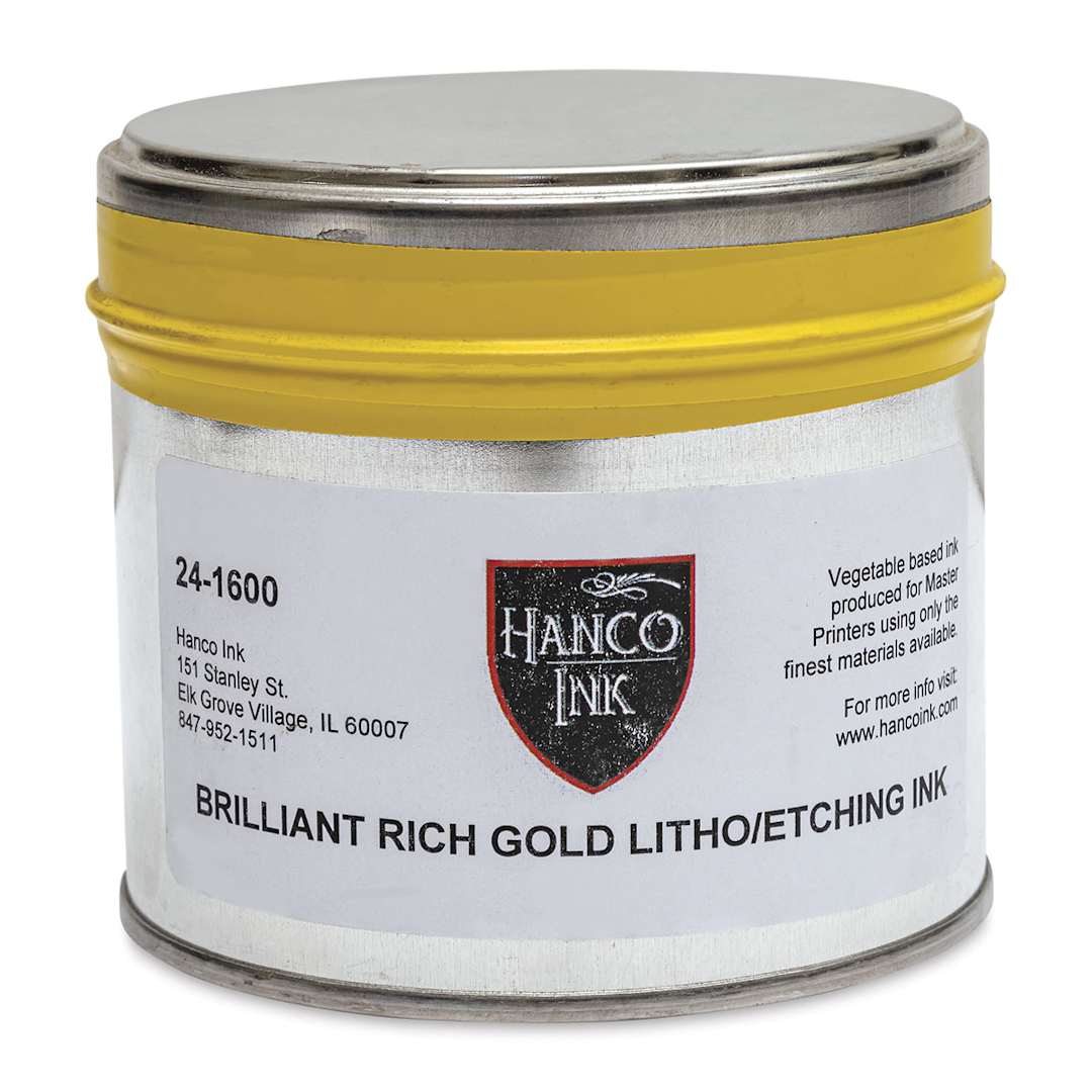 Open in modal - Hanco Litho Ink - 1 lb, Brilliant Rich Gold - front