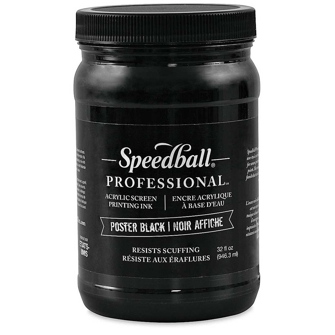 Open in modal - Speedball Professional Poster Black Screen Printing Ink - Black, 32 oz