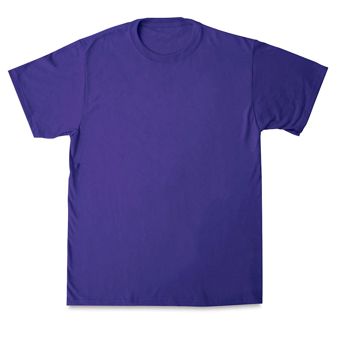 Open in modal - First Quality 50/50 T-Shirts, Adult Sizes - Purple Medium