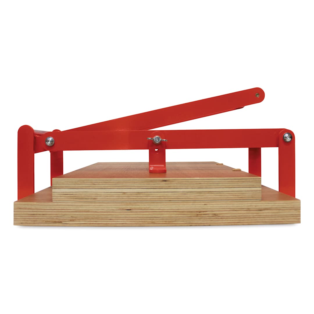 Open in modal - Woodzilla Hand Lino Press - Red, 11-3/4" x 16-1/2", Wide Base