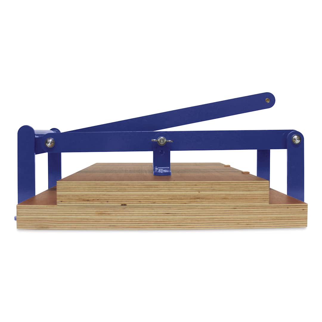 Open in modal - Woodzilla Hand Lino Press - Blue, 11-3/4" x 16-1/2", Wide Base