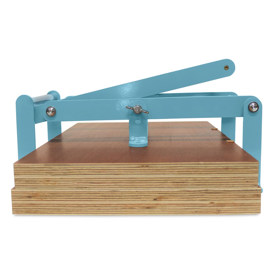 Open in modal - Woodzilla Hand Lino Press - Turquoise, 19" x 12-1/2"