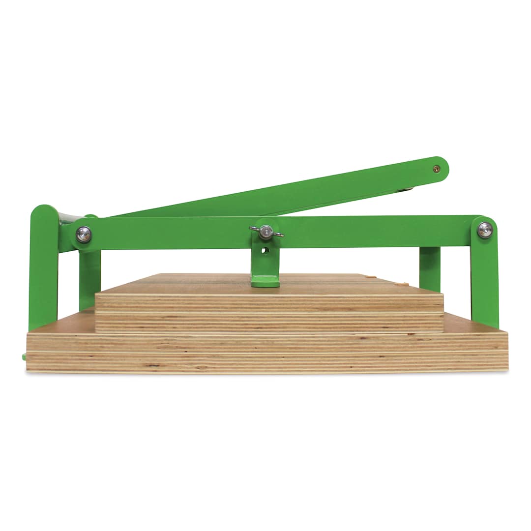 Open in modal - Woodzilla Hand Lino Press - Emerald Green, 11-3/4" x 16-1/2", Wide Base