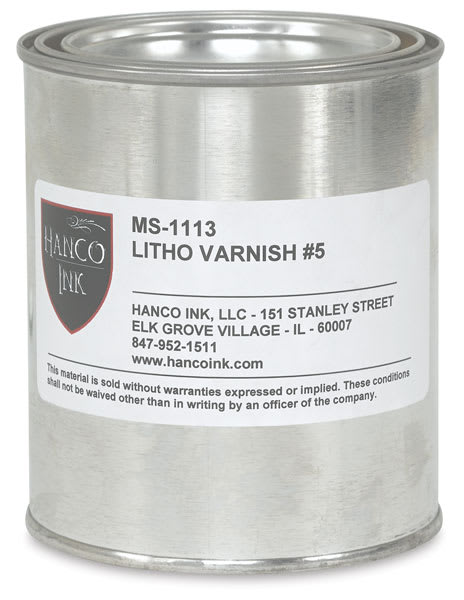 Open in modal - Hanco Ink Modifiers - Front of can of Litho Varnish, No 5