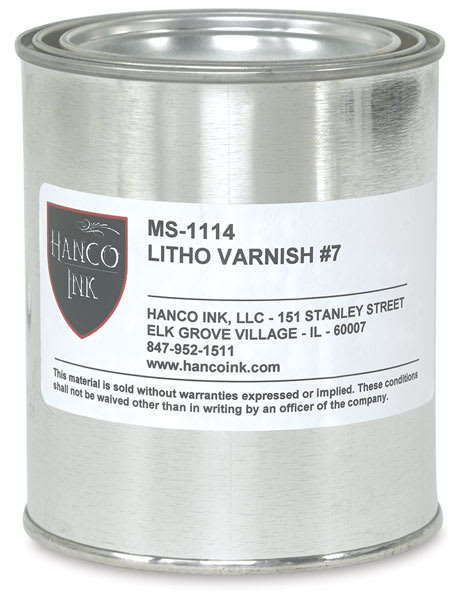 Open in modal - Hanco Ink Modifiers - Front of can of Litho Varnish, No 7
