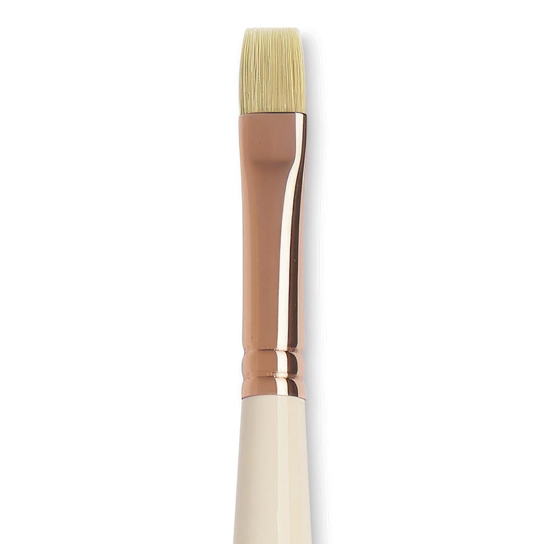 Open in modal - Blick x Raphaël L'Impressionniste Synthetic Bristle Brush - Bright, Size 8, Long Handle close up