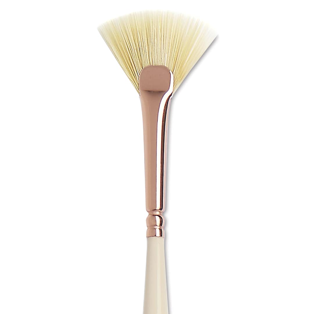 Open in modal - Blick x Raphaël L'Impressionniste Synthetic Bristle Brush - Fan, Size 2, Long Handle