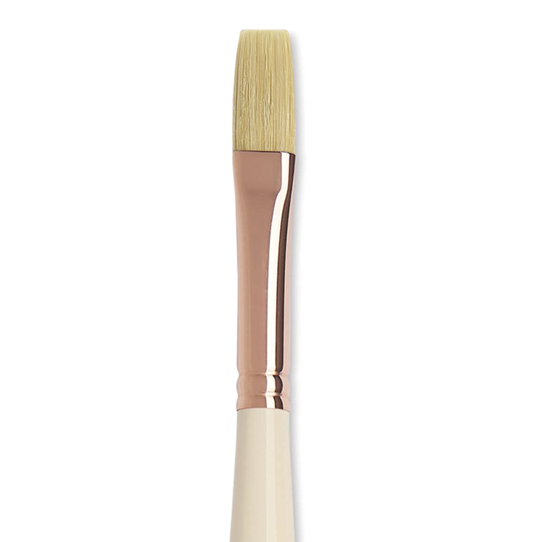 Open in modal - Blick x Raphaël L'Impressionniste Synthetic Bristle Brush - Flat, Size 12, Long Handle close up