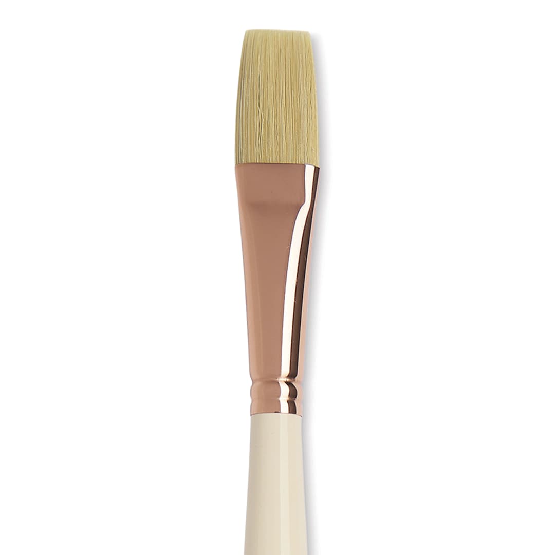 Open in modal - Blick x Raphaël L'Impressionniste Synthetic Bristle Brush - Flat, Size 20, Long Handle close up