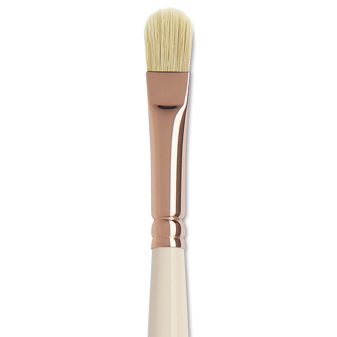 Open in modal - Blick x Raphaël L'Impressionniste Synthetic Bristle Brush - D-Brush, Size 4, Long Handle close up
