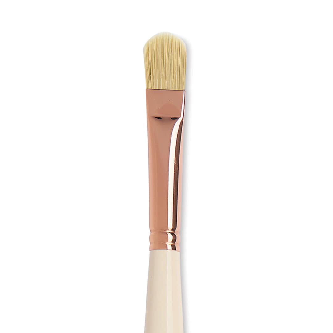 Open in modal - Blick x Raphaël L'Impressionniste Synthetic Bristle Brush - D-Brush, Size 12, Long Handle close up