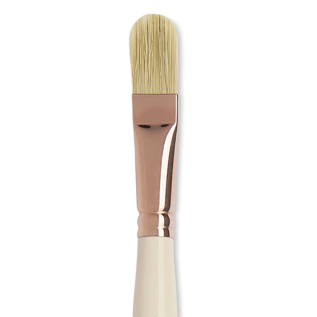 Open in modal - Blick x Raphaël L'Impressionniste Synthetic Bristle Brush - D-Brush, Size 16, Long Handle close up