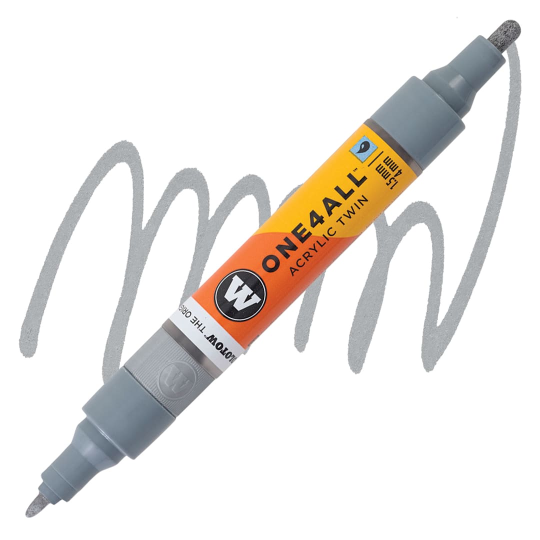 Open in modal - Molotow One4All Acrylic Twin Marker - Cool Grey Pastel marker and swatch