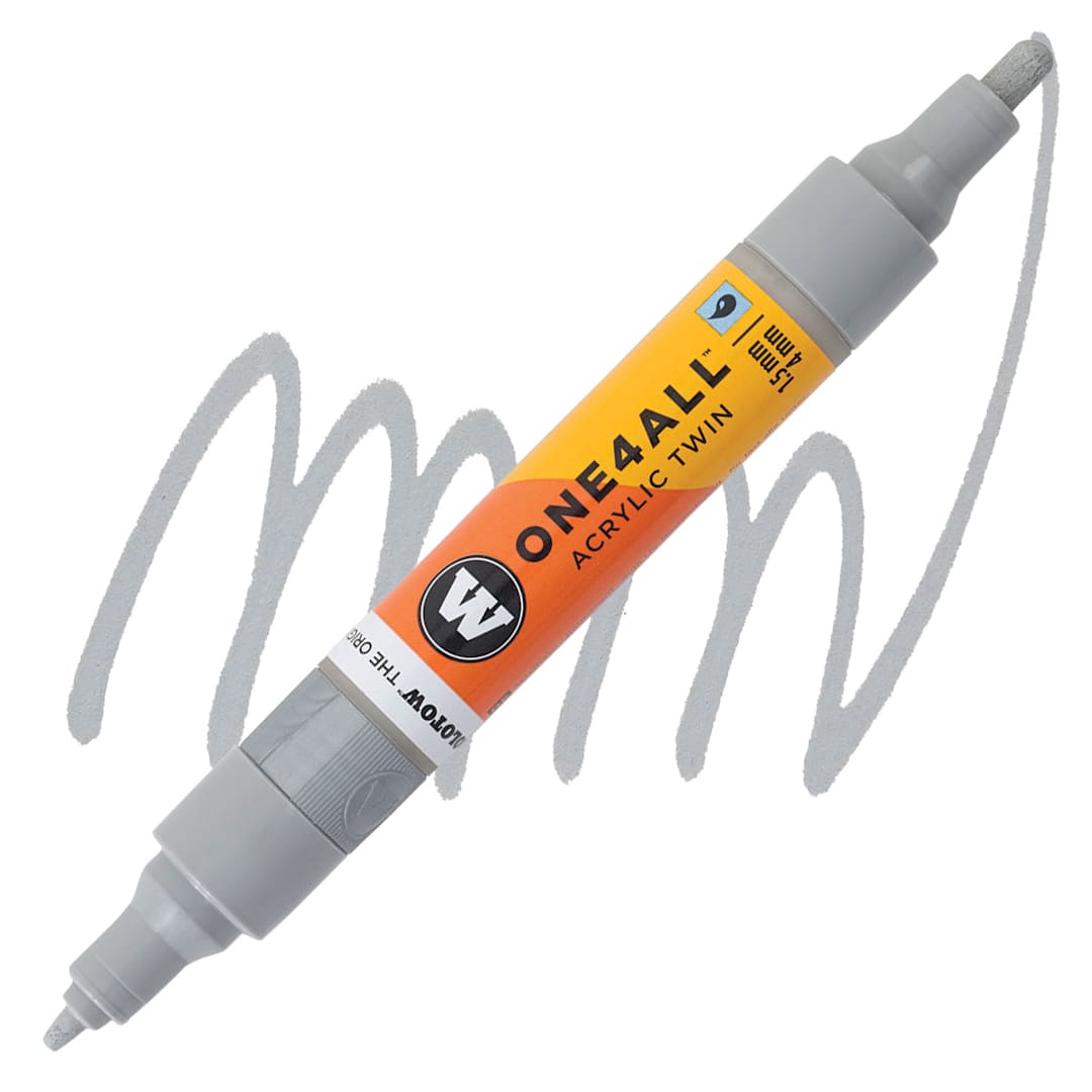 Open in modal - Molotow One4All Acrylic Twin Marker - Blue Grey Light marker and swatch