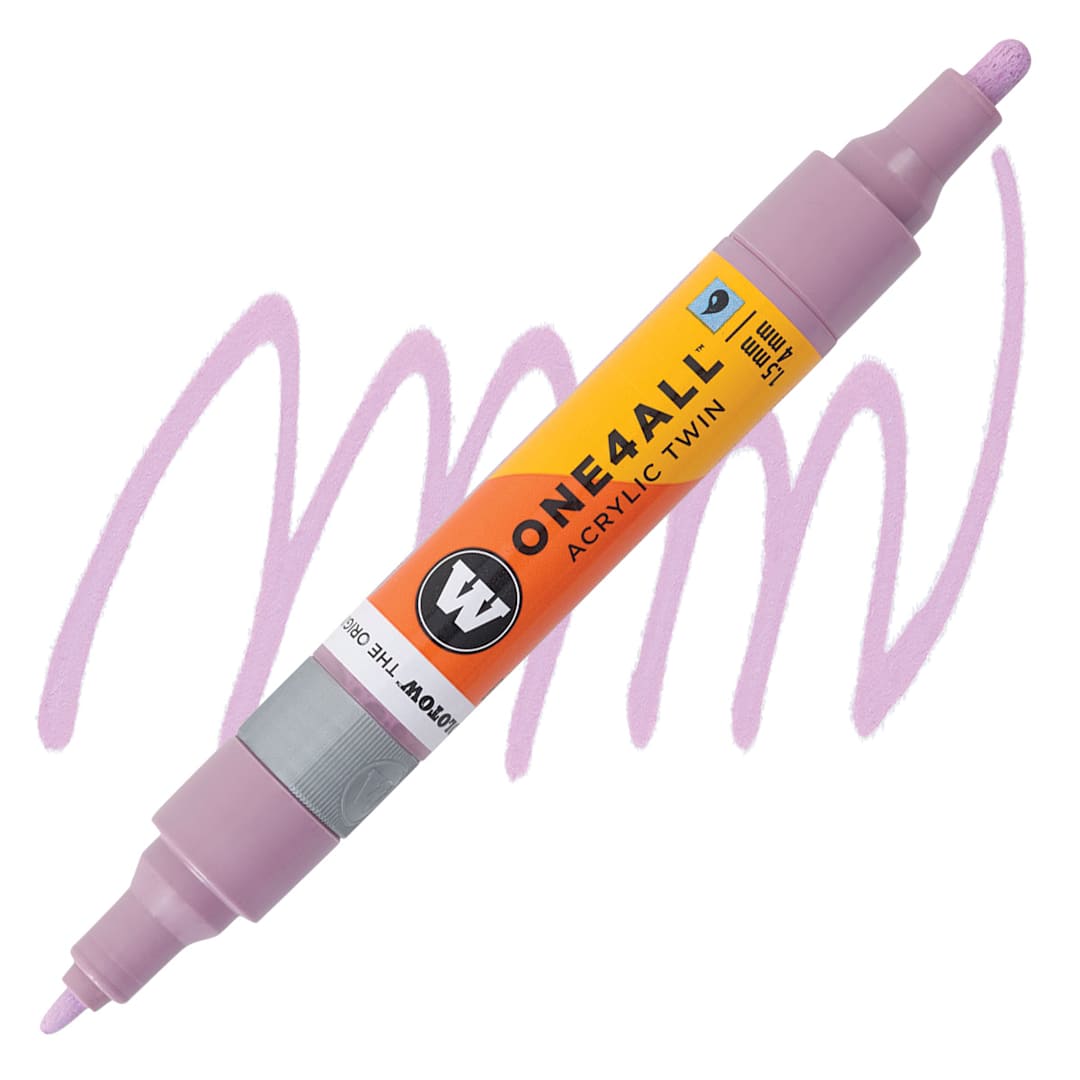 Open in modal - Molotow One4All Acrylic Twin Marker - Lilac Pastel marker and swatch