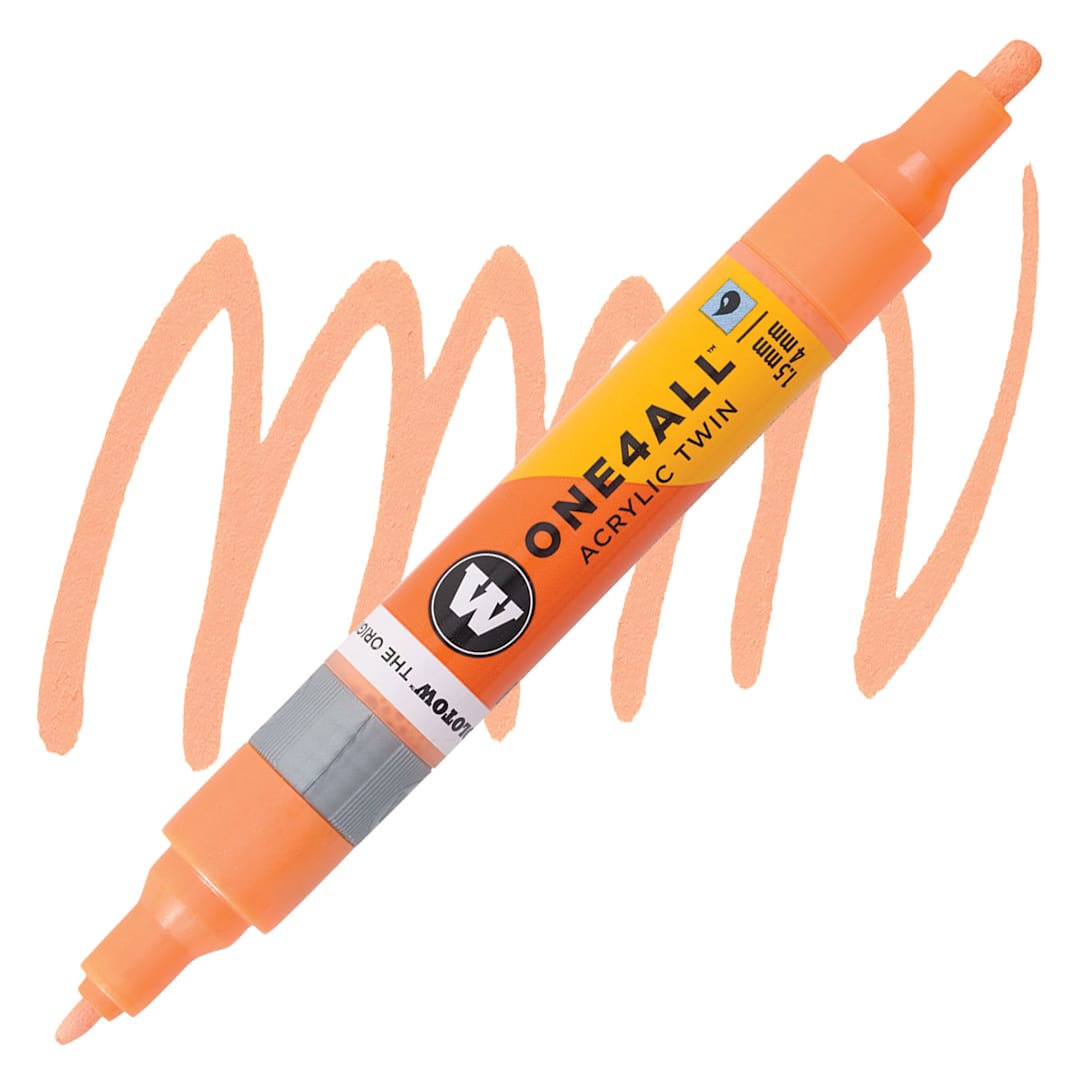 Open in modal - Molotow One4All Acrylic Twin Marker - Peach Pastel marker and swatch