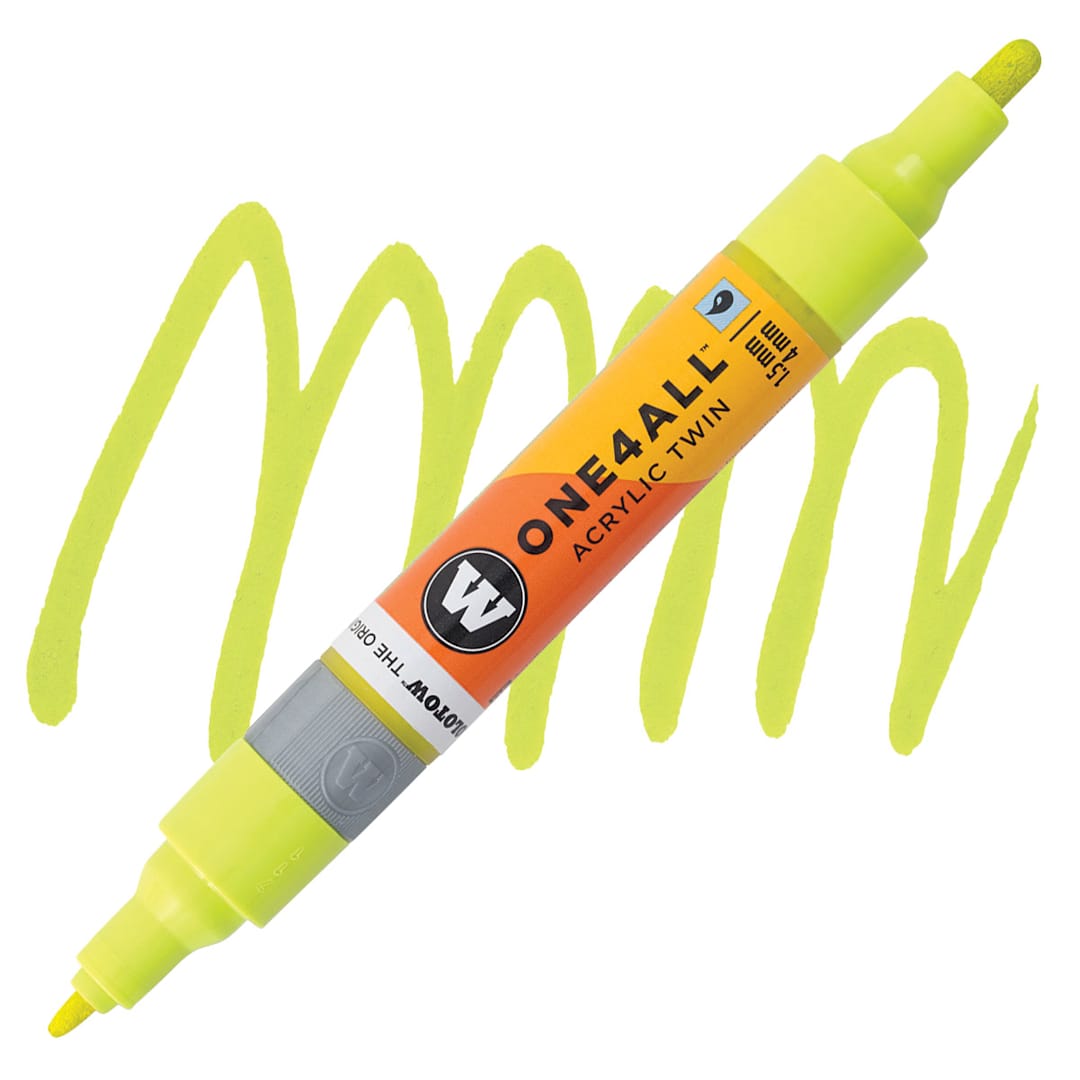 Open in modal - Molotow One4All Acrylic Twin Marker - Poison Green marker and swatch