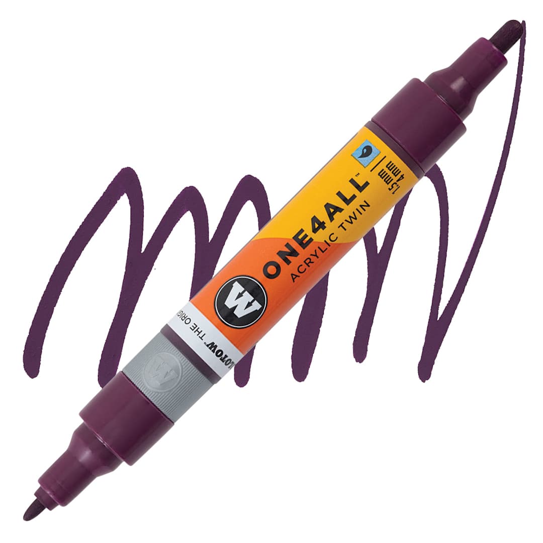 Open in modal - Molotow One4All Acrylic Twin Marker - Purple Violet marker and swatch