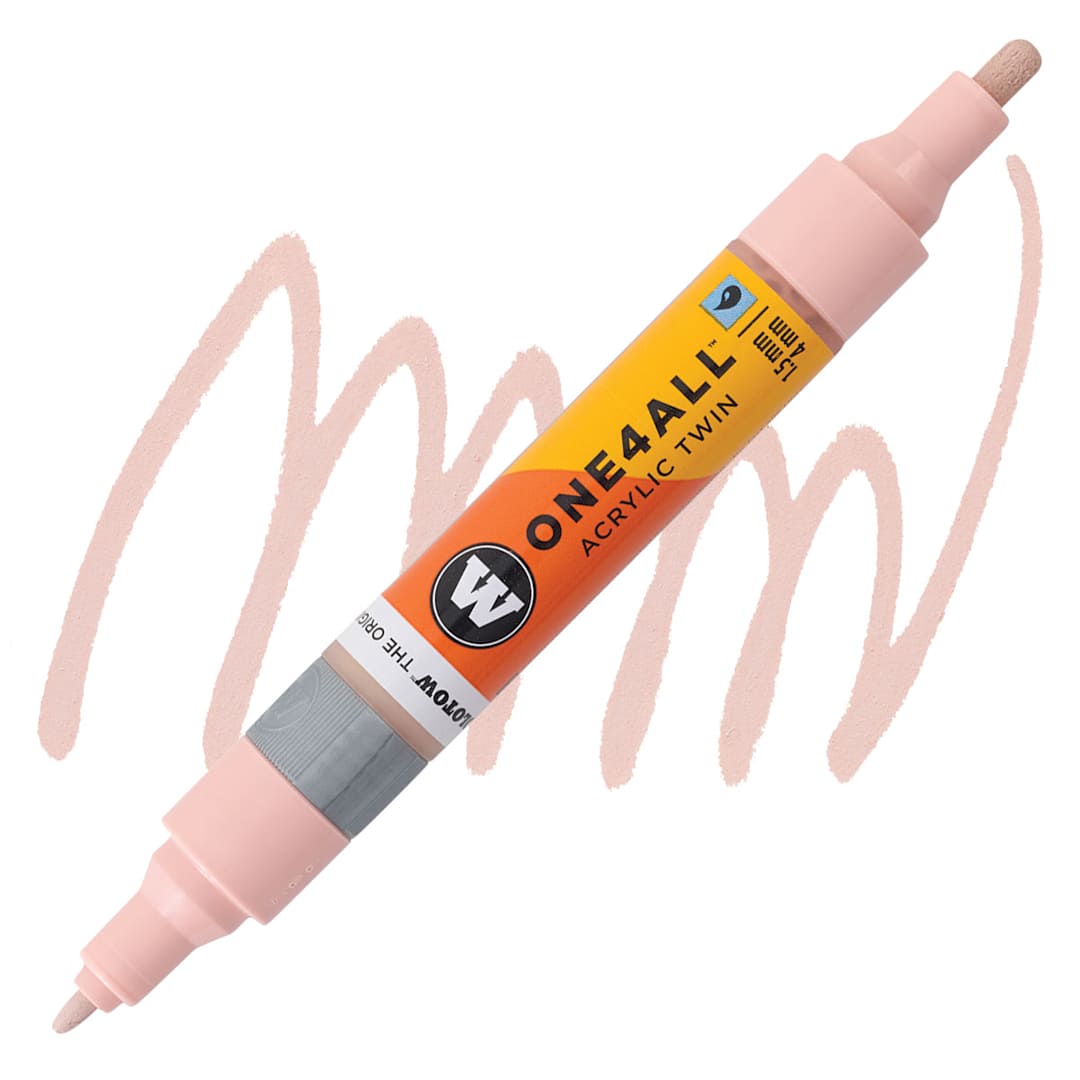 Open in modal - Molotow One4All Acrylic Twin Marker - Skin Pastel marker and swatch