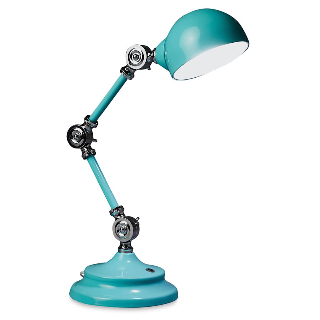 Open in modal - OttLite LED Revive Table Lamps - Side view of Turquoise Table Lamp
