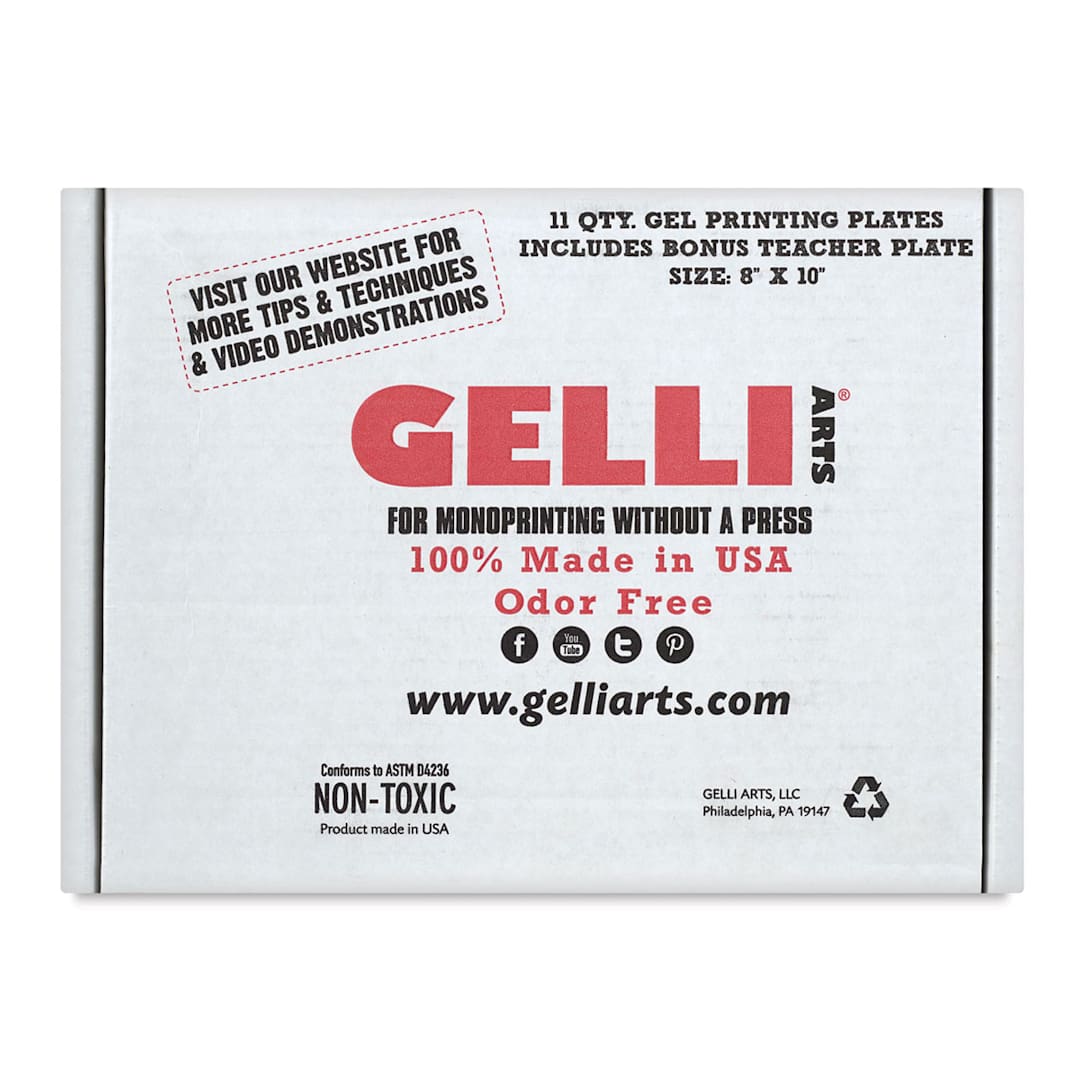 Open in modal - Gelli Arts Gel Printing Plates - 8" x 10", Pkg of 11, front of the box