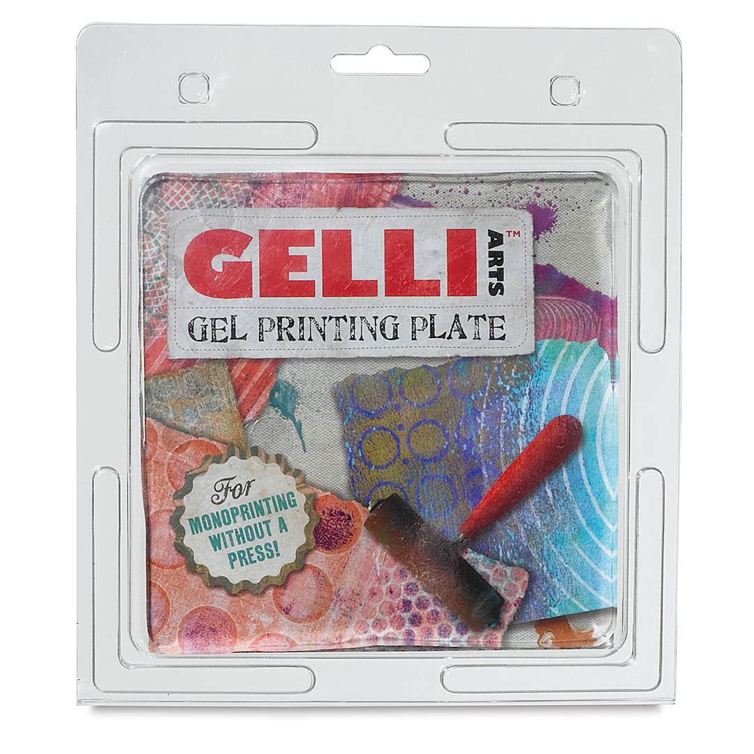 Open in modal - Gelli Arts Gel Printing Plate - 6" x 6" x 3/8", Rectangle, front of the packaging