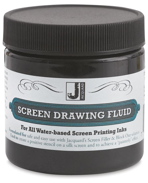Open in modal - Jacquard Screen Drawing Fluid - Front of 8 oz Jar
