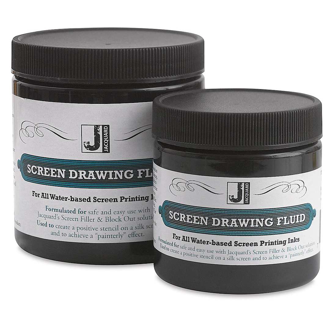 Open in modal - Jacquard Screen Drawing Fluid - Two size jars shown together
