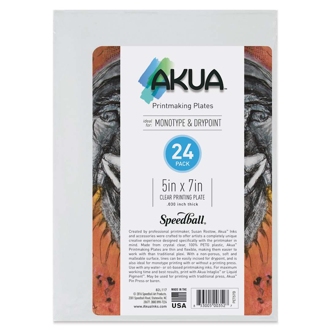 Open in modal - Akua Printmaking Plates - 5" x 7", Pkg of 24, label shown