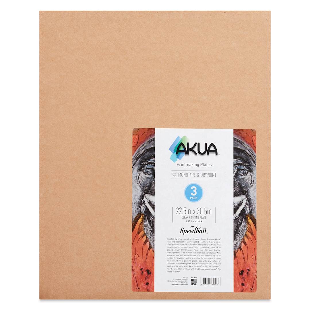 Open in modal - Akua Printmaking Plates - 22-1/2" x 30-1/2", Pkg of 3, label shown