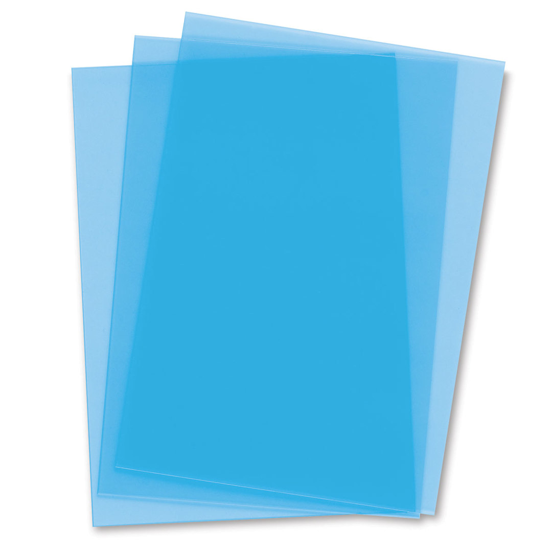 Open in modal - Grafix Impress Monoprint Plates - 3 plates shown in fan
