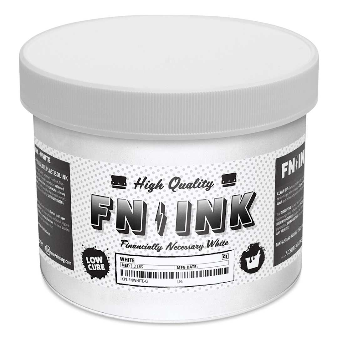 Open in modal - FN Ink Plastisol Screen Printing Ink - White, Quart