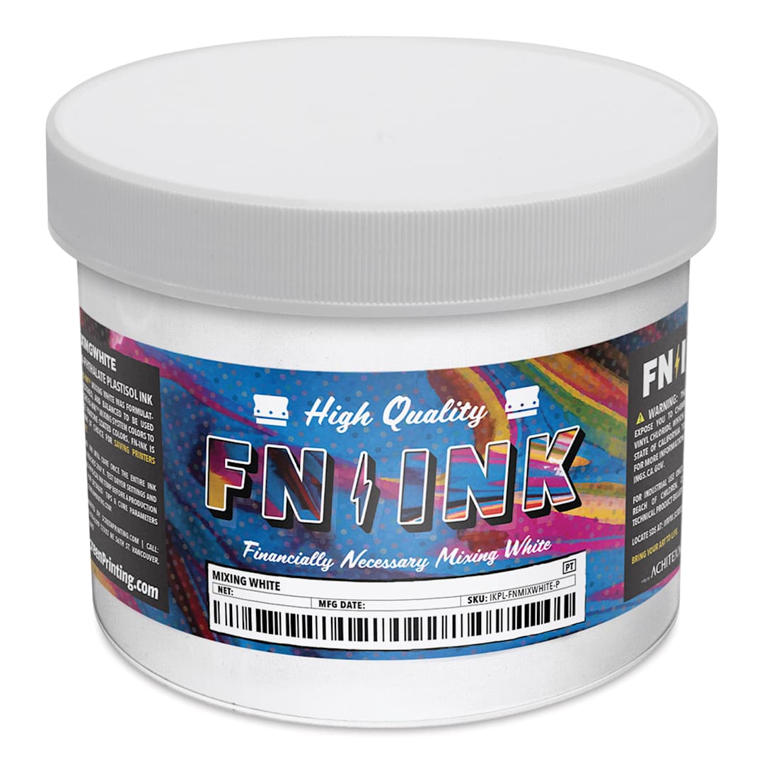 Open in modal - FN Ink Plastisol Screen Printing Ink - Mixing White, Quart