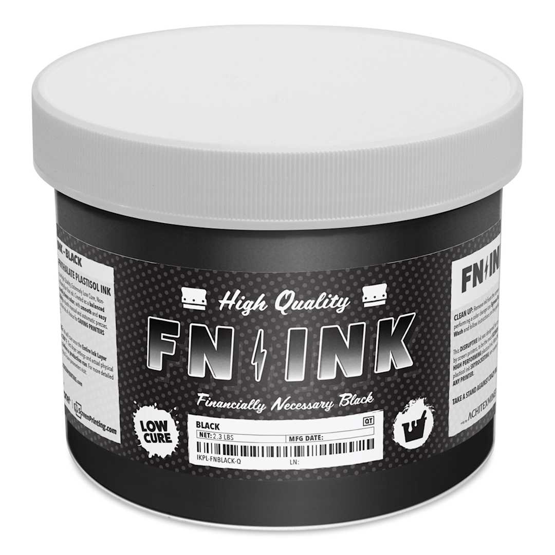Open in modal - FN Ink Plastisol Screen Printing Ink - Black, Quart
