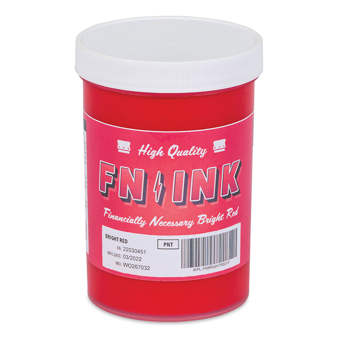 Open in modal - FN Ink Plastisol Screen Printing Ink - Bright Red, Pint