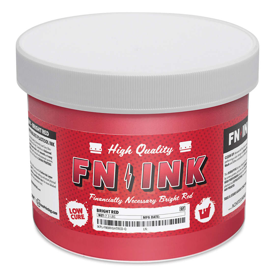 Open in modal - FN Ink Plastisol Screen Printing Ink - Bright Red, Quart