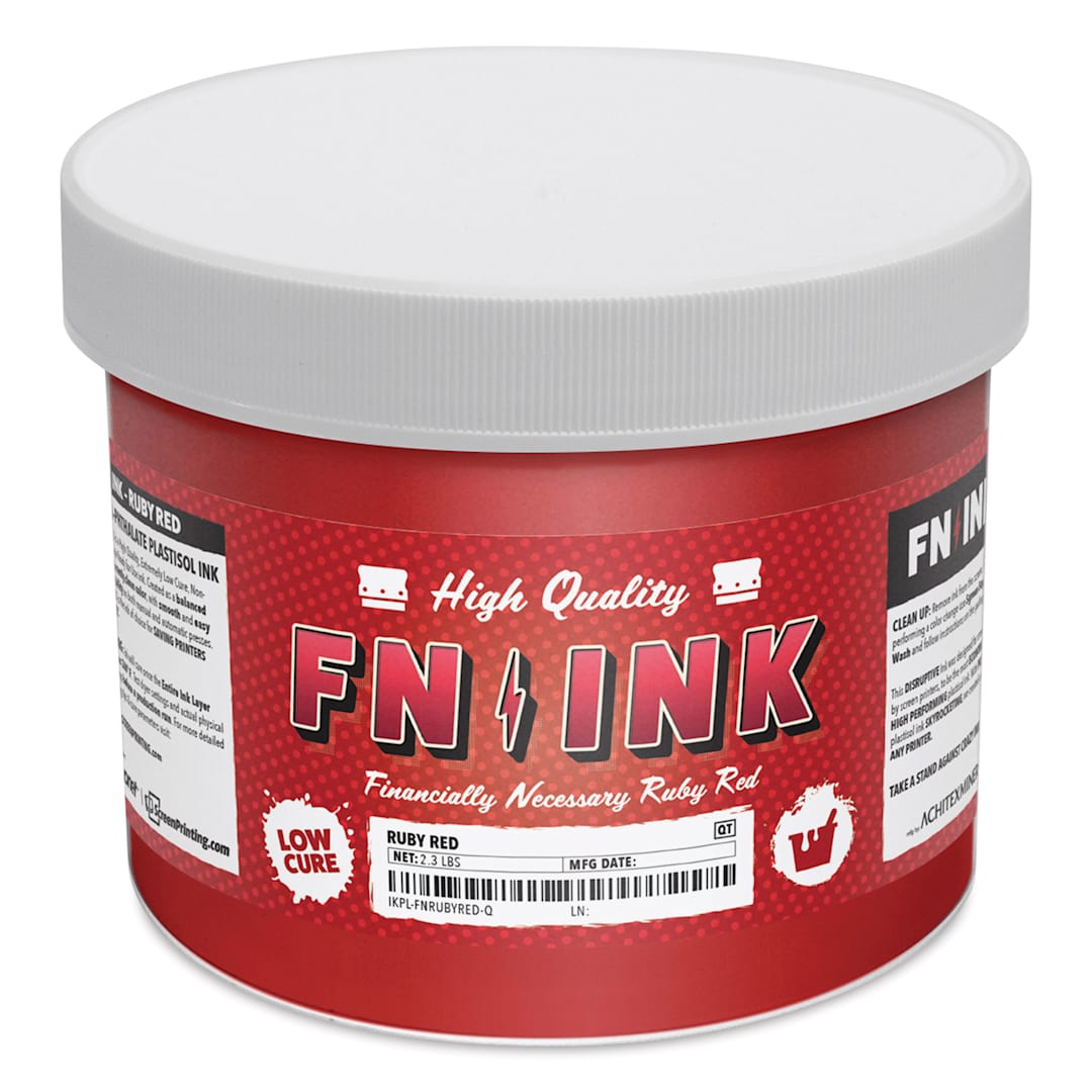Open in modal - FN Ink Plastisol Screen Printing Ink - Ruby Red, Quart