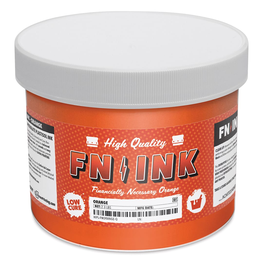 Open in modal - FN Ink Plastisol Screen Printing Ink - Orange, Quart